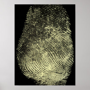 Fingerabdruck der umgekehrten Schleife Poster