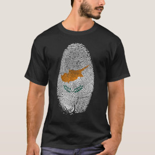 Fingerabdruck der zyprischen Flagge in meinem DNS  T-Shirt