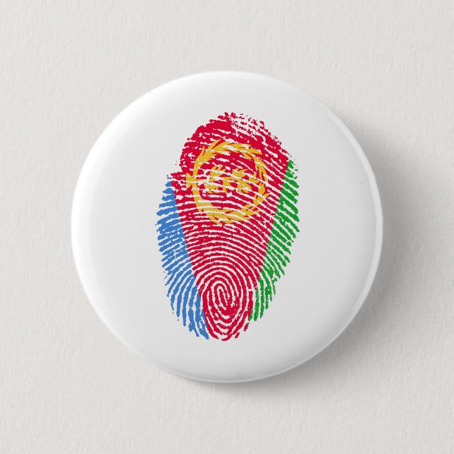 Fingerabdruck des Flaggenstaates von Eritrea Button (Vorderseite)