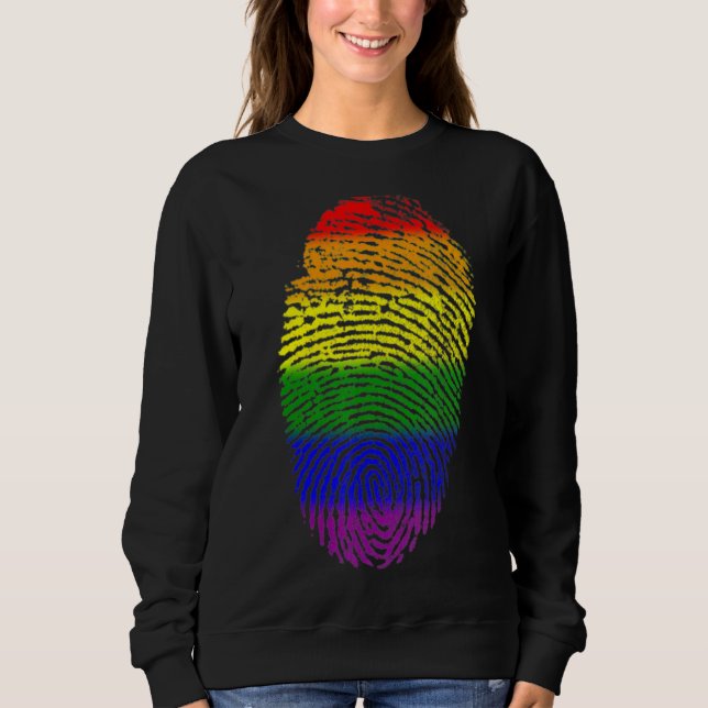 Fingerabdruck des LGBt-Flag-Stolzes Sweatshirt (Vorderseite)