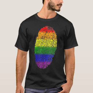 Fingerabdruck des LGBt-Flag-Stolzes T-Shirt