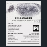 Fingerabdruck-Design, Privatdetektiv Flyer<br><div class="desc">Fingerabdruck-Design,  Flyer von Privatdetektor-Ermittlern durch den Business Card Store.</div>