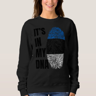 Fingerabdruck-DNA-Biometrie-Flag Estland Sweatshirt