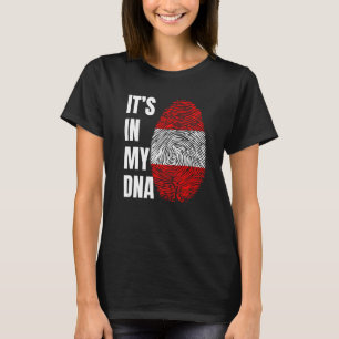 Fingerabdruck-DNA-Biometrie-Flag Österreich T-Shirt