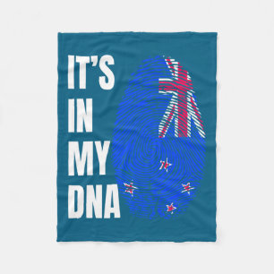 Fingerabdruck-DNA-Biometrie-Flagge Neuseeland Fleecedecke