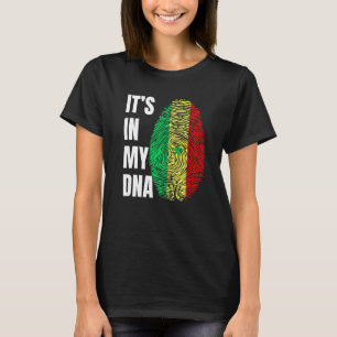 Fingerabdruck-DNA-Biometrie-Flagge Senegal T-Shirt