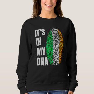 Fingerabdruck-DNA-Biometrie Irische Flagge Irland  Sweatshirt