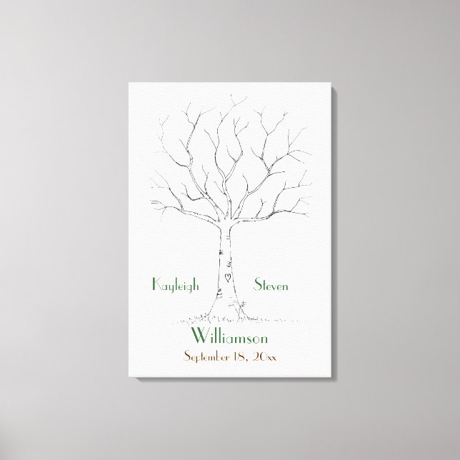 Fingerabdruck-Fingerabdruck-Tree-Stretched-Leinwan Leinwanddruck (Vorderseite)