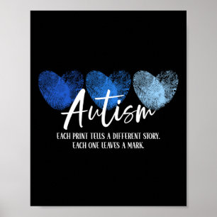 Fingerabdruck Herzautismus Jede Druckerei sagt ein Poster