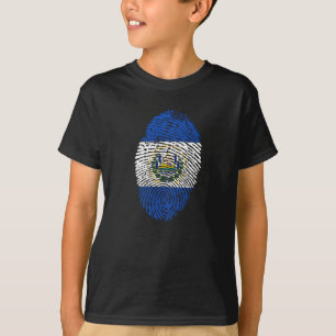 Fingerabdruck-Kennzeichen von El Salvador T-Shirt