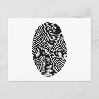 Fingerabdruck Postkarte
