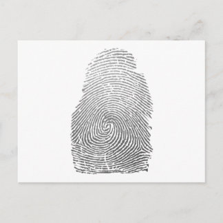 Fingerabdruck Postkarte