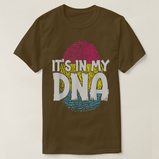 Fingerabdruck pro Monat DNA LGBTQ Pan T-Shirt (Design vorne)
