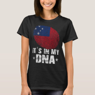 Fingerabdruck Samoa Flag Es ist in meiner DNA T-Shirt