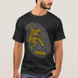 Fingerabdruck-Skater-T - Shirt