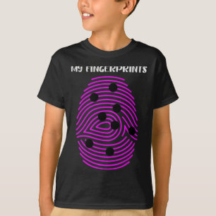 Fingerabdruck Spaß T1d Typ 1 Diabetes Bewusstsein T-Shirt