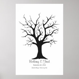 Fingerabdruckbaum C - 60 cm x 90 cm Poster