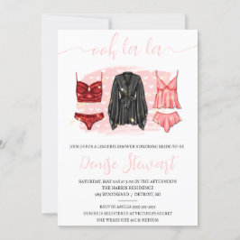 Fingerabdruckdusche, Schwarz, Rosa, Rot, Brautpart Einladung