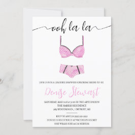 Fingerabdruckdusche, Schwarz, Weiß, Rosa, Brautpar Einladung