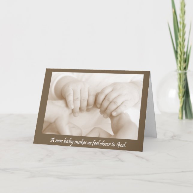 Fingerabdrücke von der Babykarte Gottes Karte (Vorderseite)