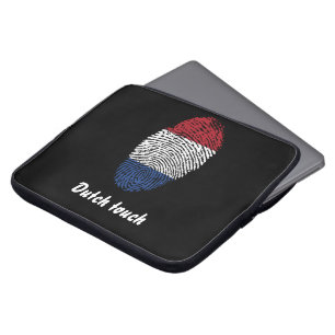 Fingerabdruckflagge der niederländischen Touch Laptopschutzhülle