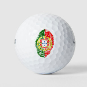 Fingerabdruckflagge der portugiesischen Touch Golfball
