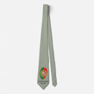 Fingerabdruckflagge der portugiesischen Touch Krawatte