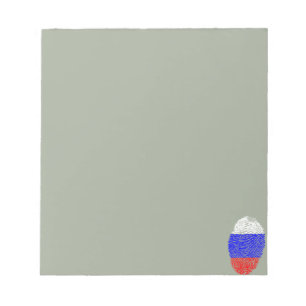 Fingerabdruckflagge der russischen Touch Notizblock