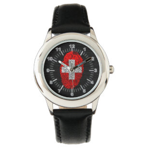 Fingerabdruckflagge der Schweizer Touch Armbanduhr