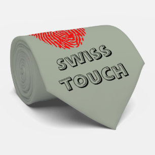 Fingerabdruckflagge der Schweizer Touch Krawatte