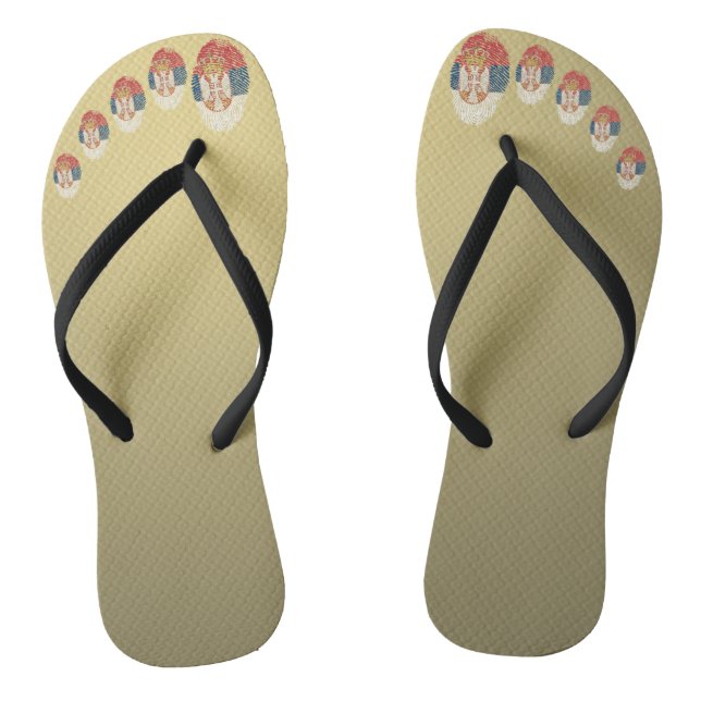 Fingerabdruckflagge der serbischen Touch Flip Flops (Fußbett)