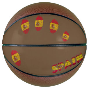 Fingerabdruckflagge der spanischen Touch Basketball