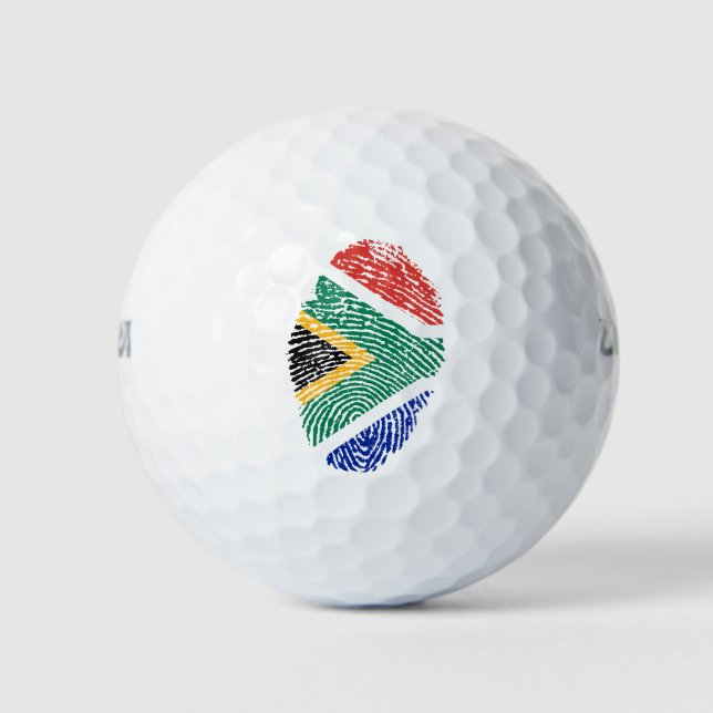 Fingerabdruckflagge für die südafrikanische Touch Golfball (Vorderseite)