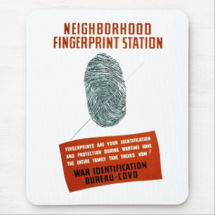 Fingerabdruckstation im Viertel Mousepad