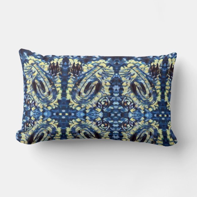 Fingeranstrich - Blues Lendenkissen (Vorderseite)