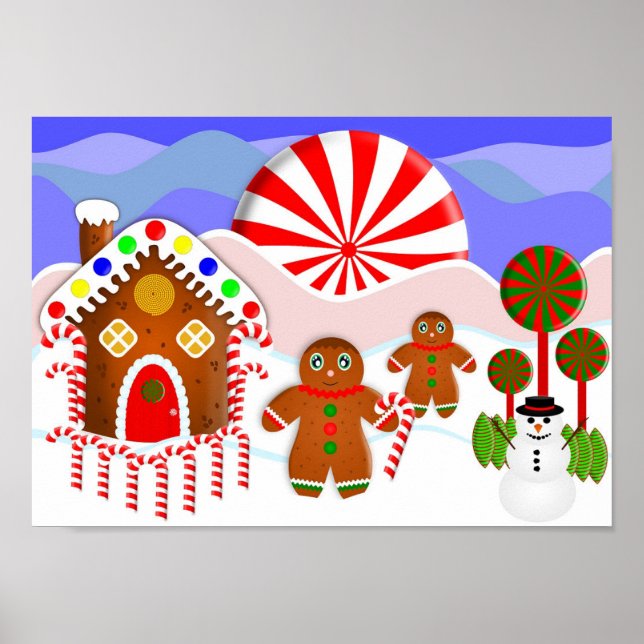 Fingerbread Scene Print, Value Poster (Matte) (Vorne)