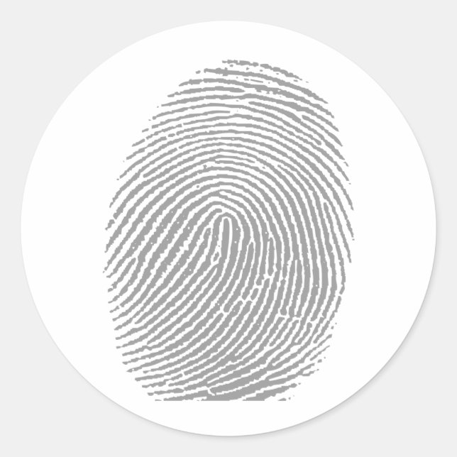 Fingerdruck Runder Aufkleber (Vorderseite)