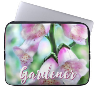 Fingerhut Blumen Floral Rosa Garten Personalisiert Laptopschutzhülle