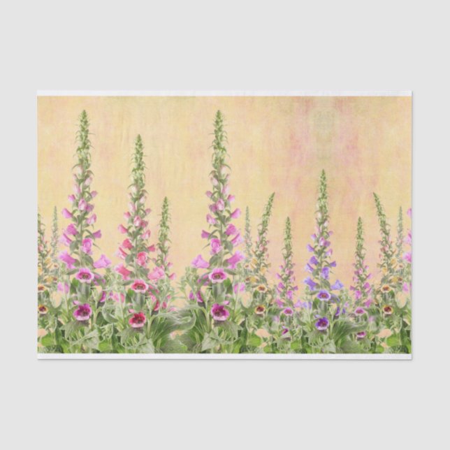 Fingerhut-Blumenentwurf Seidenpapier (Vorderseite)