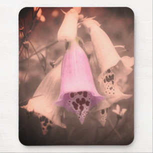 Fingerhutblüten Vintage Schwarzweiß  Mousepad