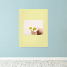 „Fingerkpit-Daisy – Sanfte Naturwandkunst“ Leinwanddruck