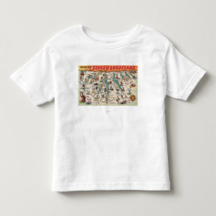 Fingerlakes, New York - ausführliche Karte Kleinkind T-shirt
