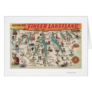 Fingerlakes, New York - carte détaillée