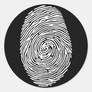 fingerprint4 runder aufkleber
