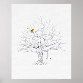 Fingerprint-BaumGästebuch Poster