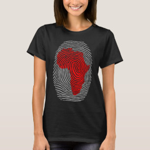 Fingerprint Black History Month Afro Afrikanischer T-Shirt