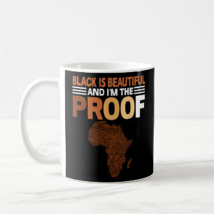 Fingerprint Black ist ein schöner Monat schwarzer  Kaffeetasse