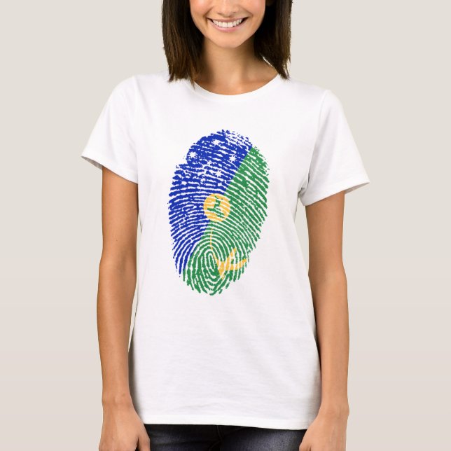 Fingerprint der Weihnachtsinsel T-Shirt (Vorderseite)