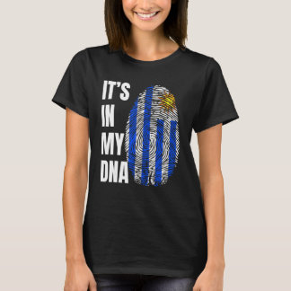 Fingerprint DNA Biometrie Flag Uruguay T-Shirt