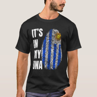 Fingerprint DNA Biometrie Flag Uruguay T-Shirt